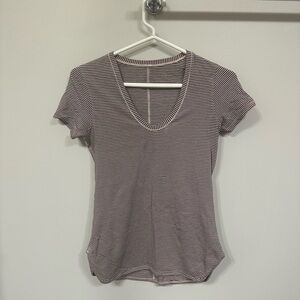 Lululemon striped scoop neck tee